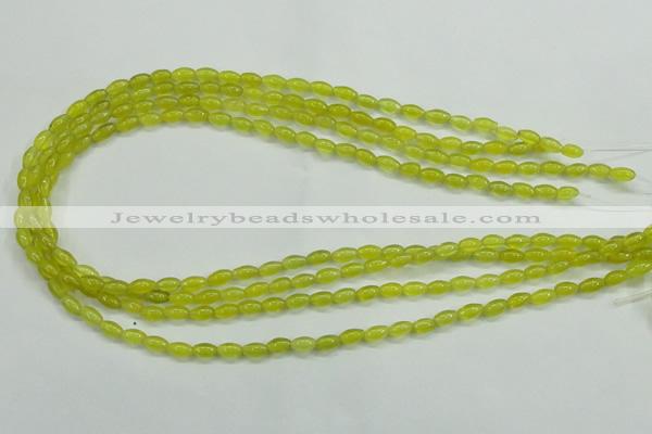 CKA15 15.5 inches 4*6mm rice Korean jade gemstone beads