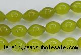 CKA17 15.5 inches 8*10mm rice Korean jade gemstone beads