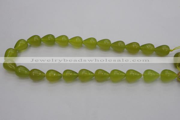 CKA213 15.5 inches 13*18mm teardrop Korean jade gemstone beads