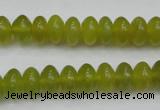 CKA214 15.5 inches 6*10mm rondelle Korean jade gemstone beads