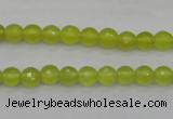 CKA217 15.5 inches 6mm faceted round Korean jade gemstone beads