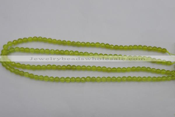 CKA217 15.5 inches 6mm faceted round Korean jade gemstone beads