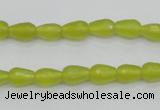 CKA228 15.5 inches 6*8mm faceted teardrop Korean jade gemstone beads