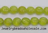 CKA235 15.5 inches 10mm flat round Korean jade gemstone beads