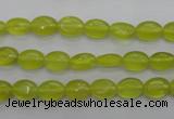 CKA241 15.5 inches 6*8mm oval Korean jade gemstone beads