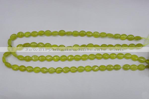 CKA242 15.5 inches 8*10mm oval Korean jade gemstone beads