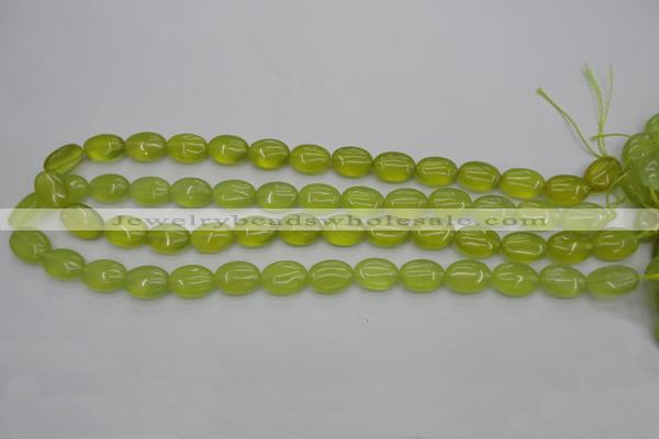 CKA244 15.5 inches 10*14mm oval Korean jade gemstone beads