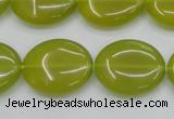 CKA249 15.5 inches 18*22mm oval Korean jade gemstone beads