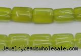 CKA260 15.5 inches 10*14mm rectangle Korean jade gemstone beads