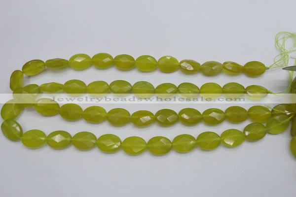 CKA271 15.5 inches 12*16mm faceted oval Korean jade gemstone beads