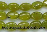 CKA32 15.5 inches 10*14mm oval Korean jade gemstone beads