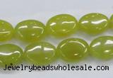 CKA33 15.5 inches 12*16mm oval Korean jade gemstone beads