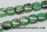 CKC105 16 inches 10*10mm square natural green kyanite beads wholesale