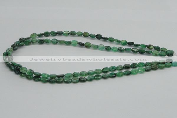 CKC109 16 inches 6*8mm oval natural green kyanite beads wholesale