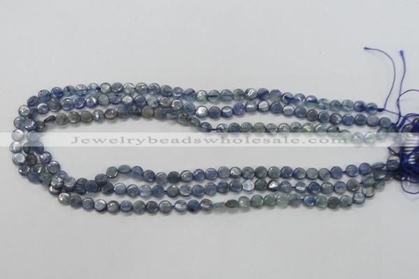 CKC201 15.5 inches 6mm flat round natural kyanite beads wholesale