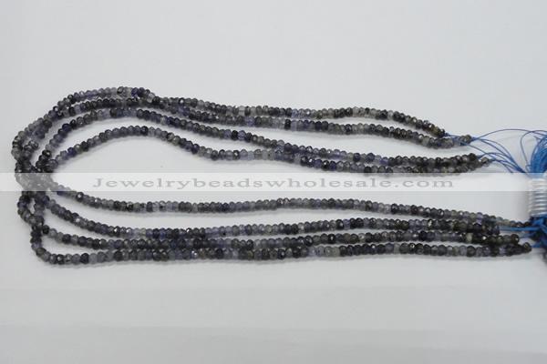 CKC215 15.5 inches 3*4mm faceted rondelle natural kyanite beads