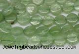 CKC252 15.5 inches 8mm flat round natural green kyanite beads