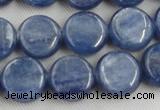 CKC511 15.5 inches 8mm flat round natural Brazilian kyanite beads