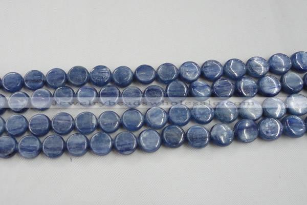 CKC511 15.5 inches 8mm flat round natural Brazilian kyanite beads