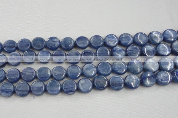 CKC513 15.5 inches 12mm flat round natural Brazilian kyanite beads