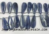 CKC554 Top drilled 12*30mm flat teadrop natural kyanite beads