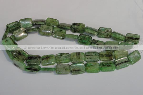 CKC68 15.5 inches 15*20mm rectangle natural green kyanite beads