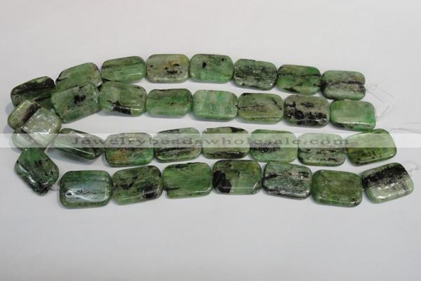 CKC69 15.5 inches 18*25mm rectangle natural green kyanite beads