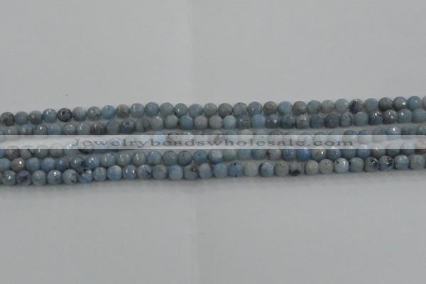 CKC701 15.5 inches 6mm faceted round imitation blue kyanite beads