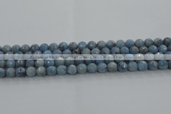 CKC703 15.5 inches 10mm faceted round imitation blue kyanite beads