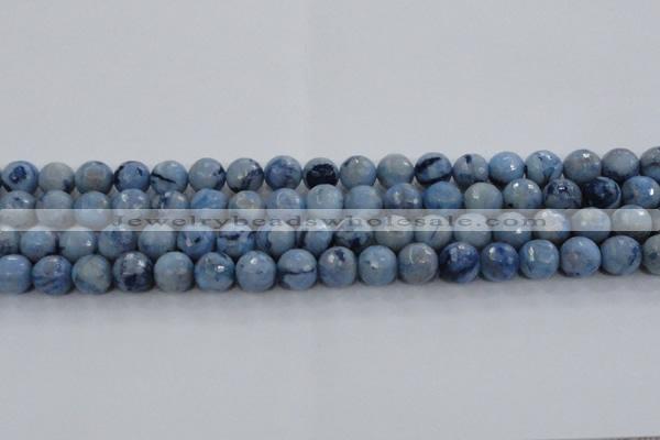 CKC704 15.5 inches 12mm faceted round imitation blue kyanite beads