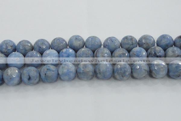 CKC708 15.5 inches 20mm faceted round imitation blue kyanite beads