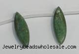 CKC72 15.5 inches 10*30mm marquise natural green kyanite beads