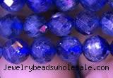 CKC733 15.5 inches 7mm faceted round kyanite gemstone beads