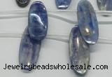 CKC76 Top drilled 10*30mm oval natural kyanite gemstone beads