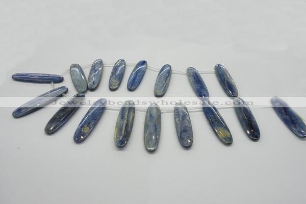 CKC79 Top drilled 13*50mm oval natural kyanite gemstone beads