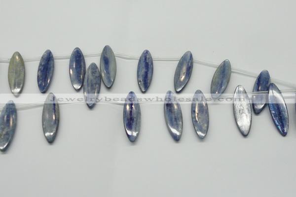 CKC83 Top drilled 13*40mm marquise natural kyanite gemstone beads