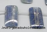 CKC85 Top drilled 13*25mm rectangle natural kyanite gemstone beads