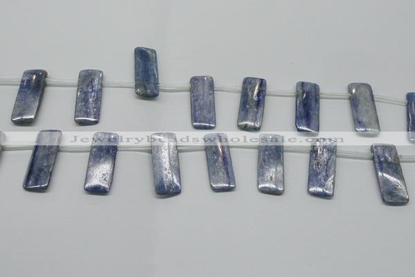 CKC86 Top drilled 12*30mm rectangle natural kyanite gemstone beads