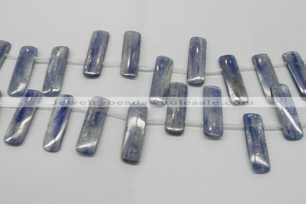 CKC87 Top drilled 11*35mm rectangle natural kyanite gemstone beads