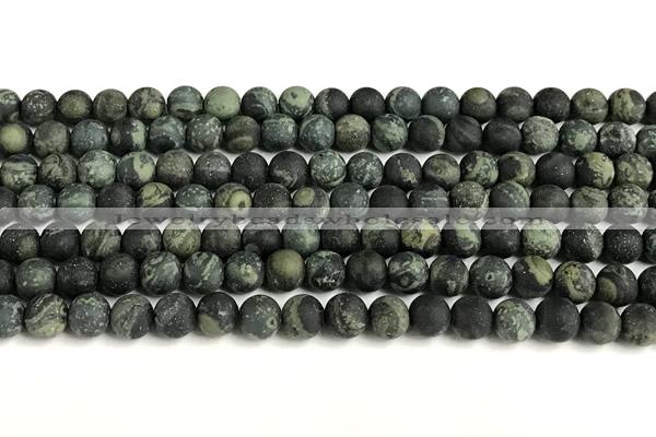 CKJ326 15 inches 6mm round matte kambaba jasper beads