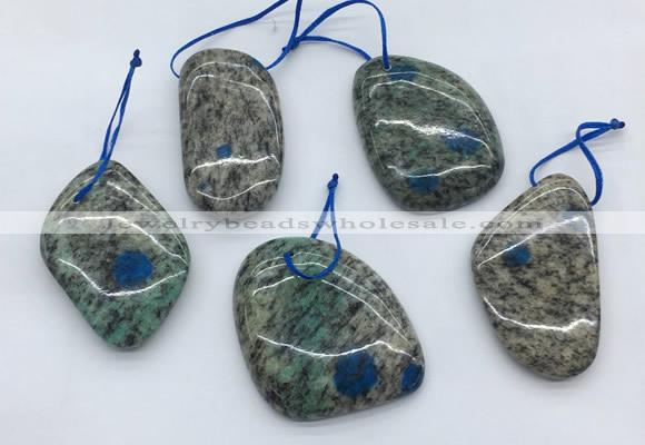 CKJ430 25*35mm - 40*55mm freeform k2 jasper slab pendants