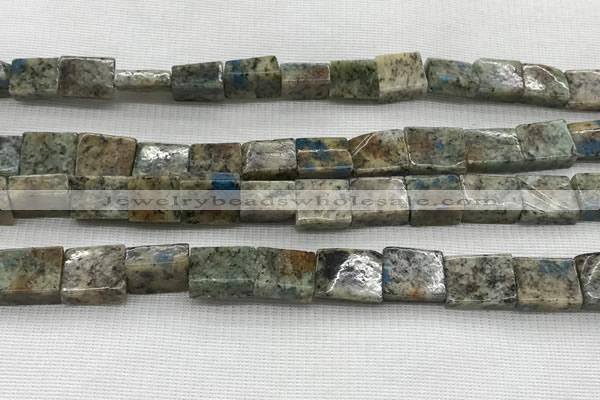 CKJ447 15.5 inches 9*10mm - 10*14mm rectangle natural k2 jasper beads