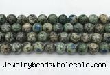 CKJ466 15.5 inches 12mm round natural k2 jasper beads wholesale