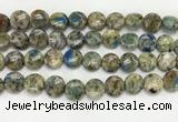 CKJ487 15.5 inches 11mm flat round natural k2 jasper beads