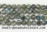 CKJ490 15.5 inches 11mm flat round natural k2 jasper beads