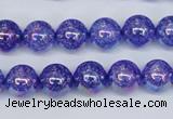 CKQ101 15.5 inches 6mm round AB-color dyed crackle quartz beads