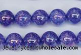 CKQ102 15.5 inches 8mm round AB-color dyed crackle quartz beads