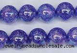 CKQ104 15.5 inches 12mm round AB-color dyed crackle quartz beads