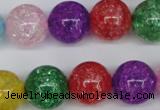 CKQ17 15.5 inches 16mm round dyed crackle quartz beads wholesale