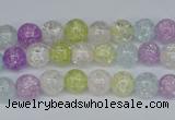 CKQ21 15.5 inches 6mm round dyed crackle quartz beads wholesale